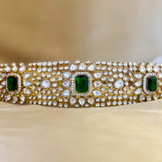 Timeless Polki Elegance - Bridal Polki Vadanam Design
