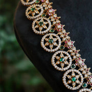 Traditional Diamond Look Bottu Mala | South Indian Bridal Necklace Design