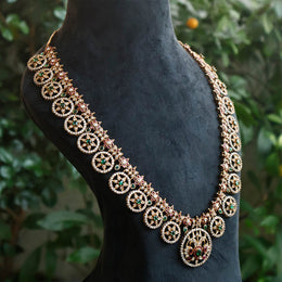 Traditional Diamond Look Bottu Mala | South Indian Bridal Necklace Design