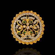 Traditional Gold Polish Surya-Chandra Jada Billa Hair Ornaments