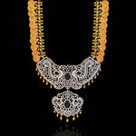 Traditional Lakshmi Kasu Bottu Mala Necklace in Gold Polish