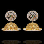 Traditional Premium Matt Gold Plated Peacock Big Jhumka Earrings