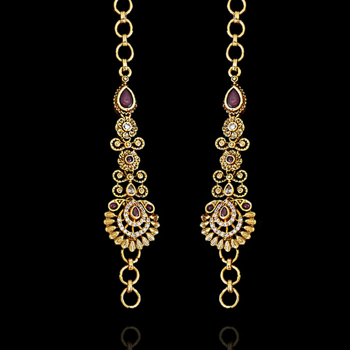 Traditional South Indian Matilu Designs in 18K Gold Polish