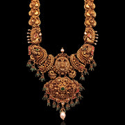 Traditional South Indian Temple Necklace with Intricate Nakshi