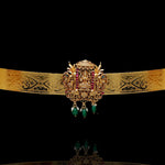 Temple Vaddanam Design with 18K Polish