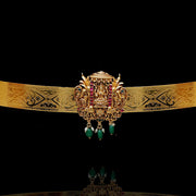 Temple Vaddanam Design with 18K Polish