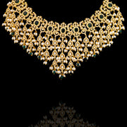 Unique Rice Pearl Choker Necklace Design for South Indian Brides