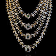 4 Layer Diamond Look Long Rani Haar Layered Haram Design