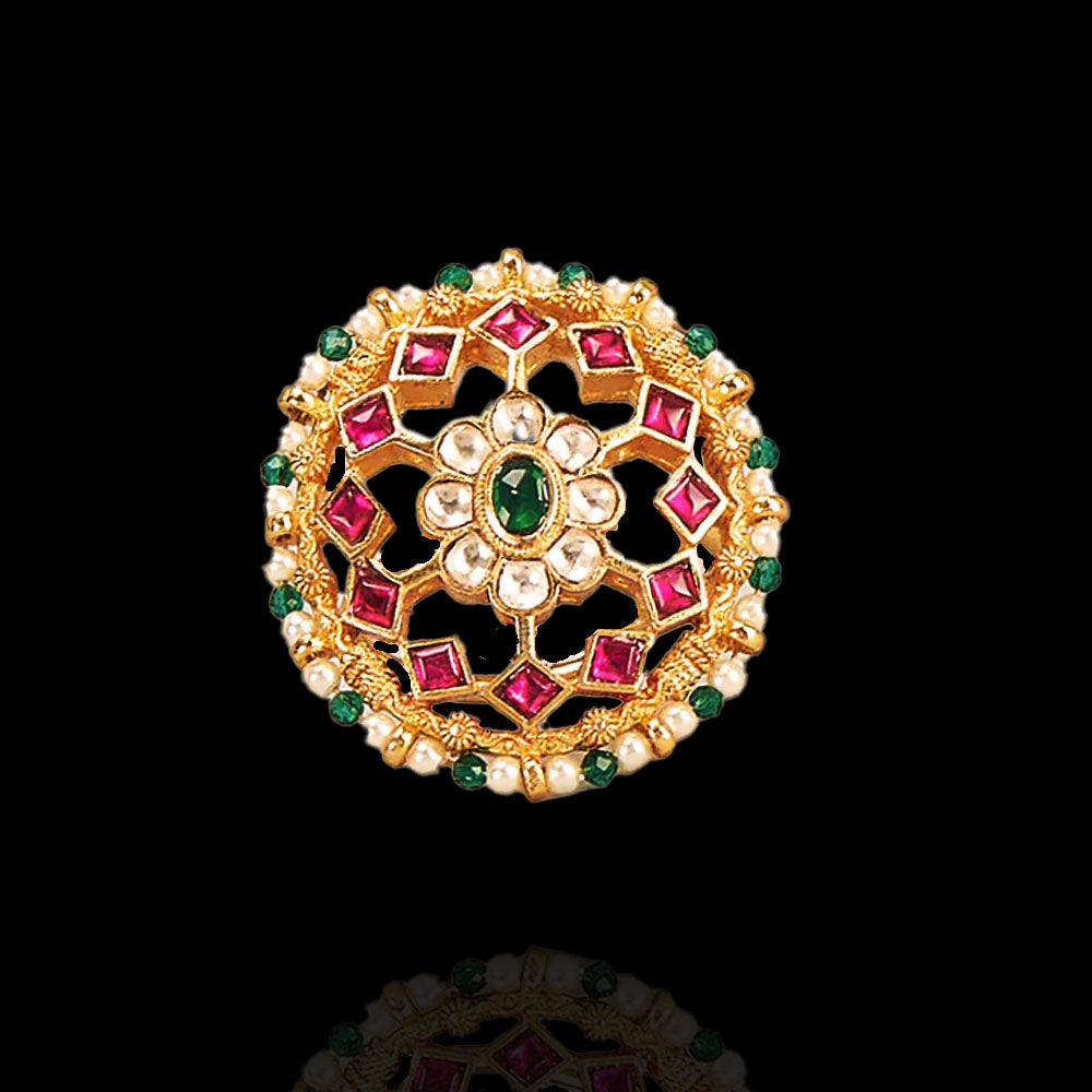 Elevate your bridal look with our exquisite Polki Look Bridal Jada Billai Hair Clips.