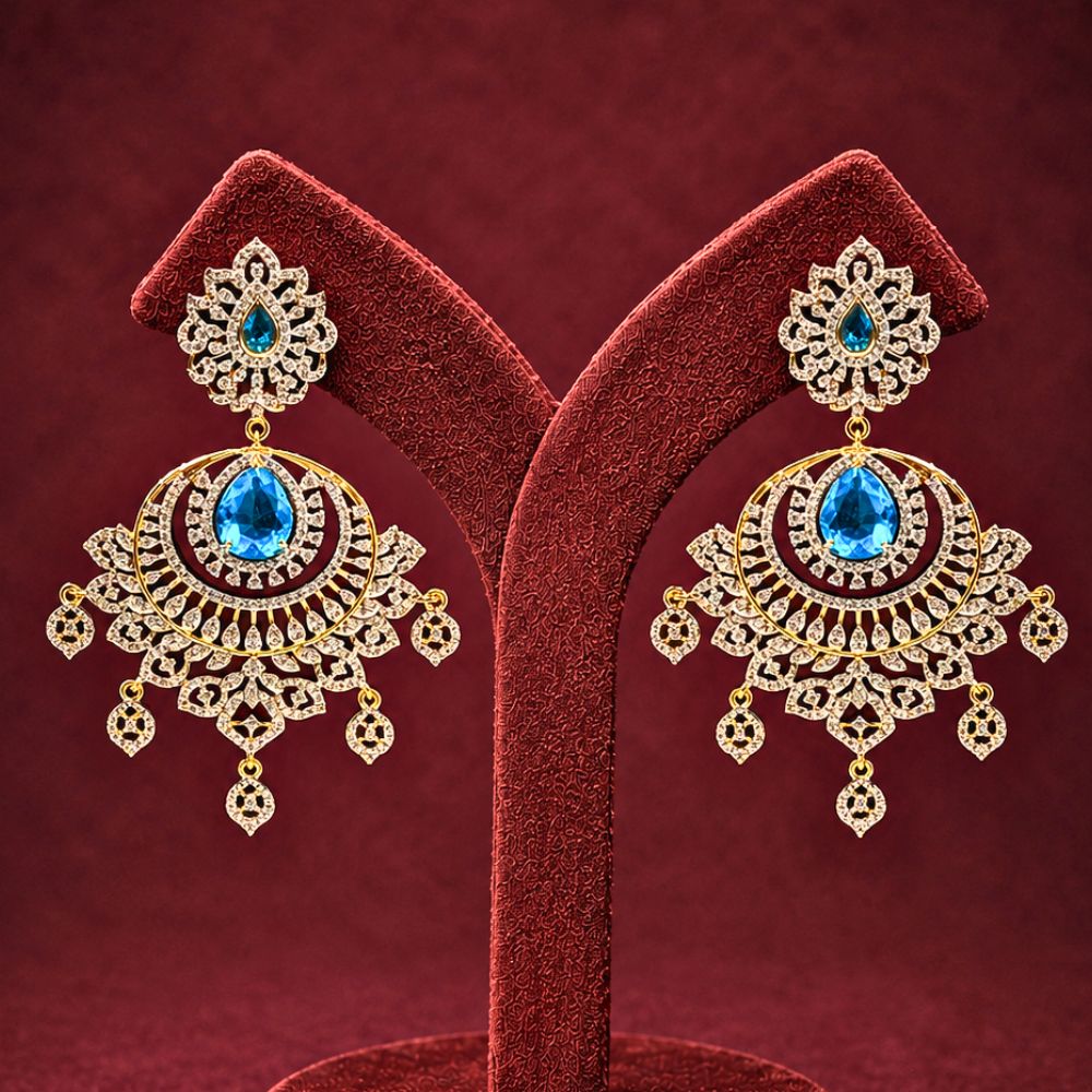 Whispers of the Sea - Aquamarine Elegant Earrings Design
