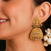 18K Gold Plated Nakshi Temple Jhumka Earrings Design
