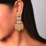 Enchanting Peacock - CZ Jhumka USA