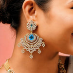 Whispers of the Sea - Aquamarine Elegant Earrings Design
