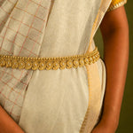 Two in 1 Mango Necklace Cum Vadanam with Antique Gold Polish