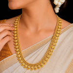 Two in 1 Mango Necklace Cum Vadanam with Antique Gold Polish