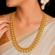 Two in 1 Mango Necklace Cum Vadanam with Antique Gold Polish