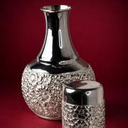 925 Silver Floral Engraved Water Pitcher and Glass Set