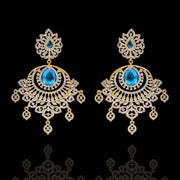 Whispers of the Aquamarine Elegant Earrings Design