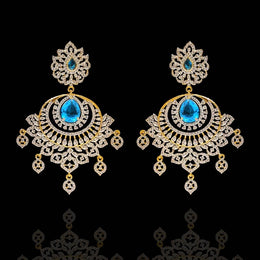 Whispers of the Aquamarine Elegant Earrings Design