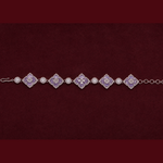 Ready to Ship - Lavender Floral Diamond Bracelet in 925 Silver