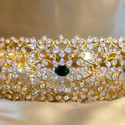 Blossoming Flowers - Silver Oddiyanam Designs with CZ Diamond
