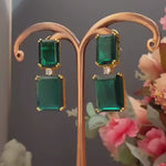 Diamond & Emerald Earrings