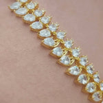 Heavy Diamond Look Necklace with Peacock Motifs