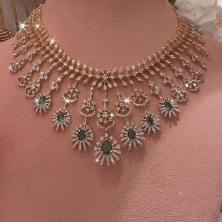 Diamond Look Necklace An Ethereal Graceful Design