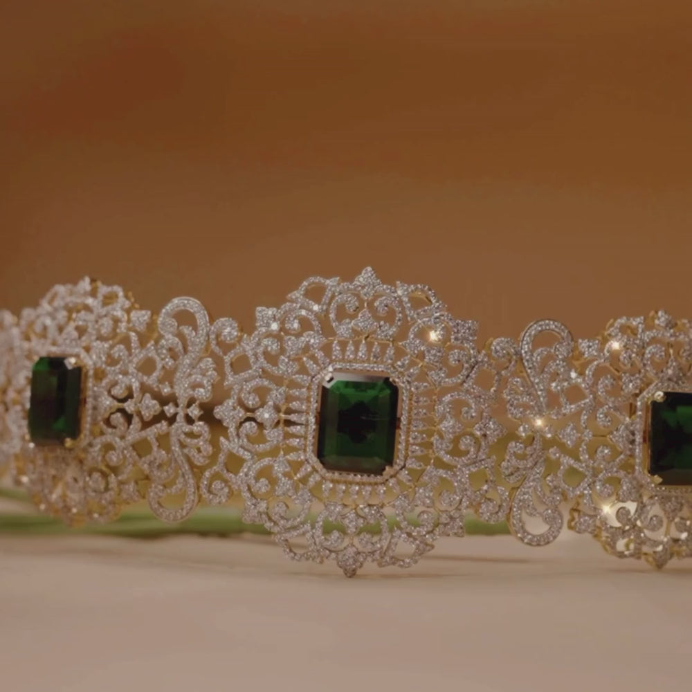 Emerald & Diamond Look Vadanam