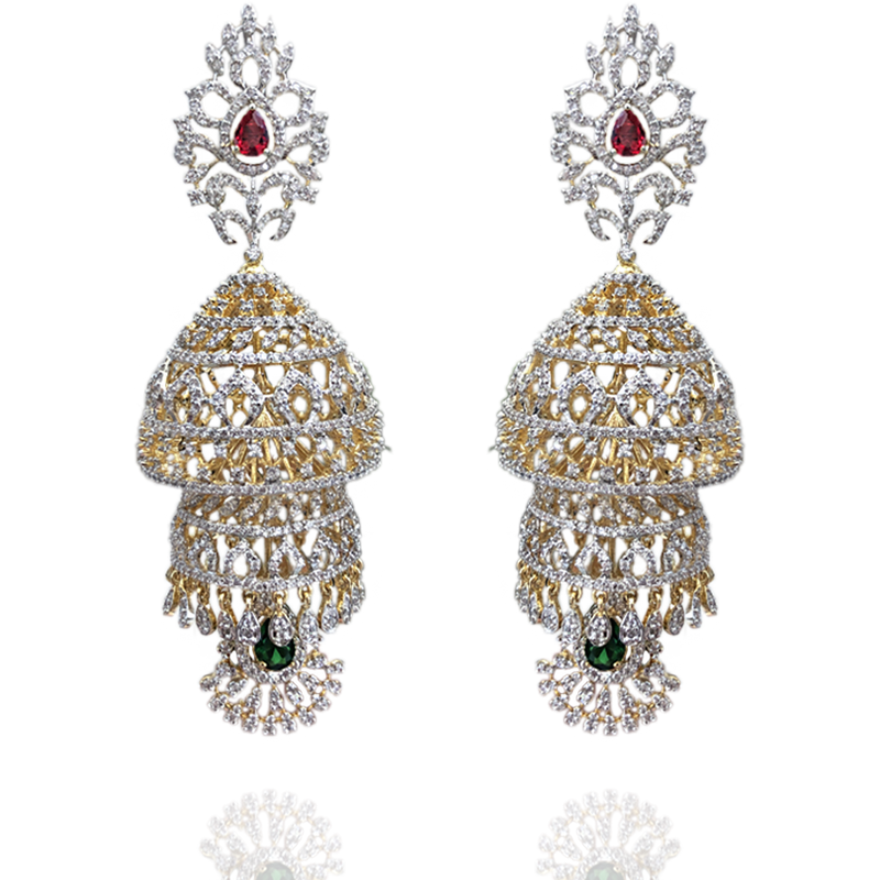 Triple layered Jhumka