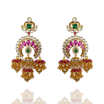 CZ Polki Jhumkas