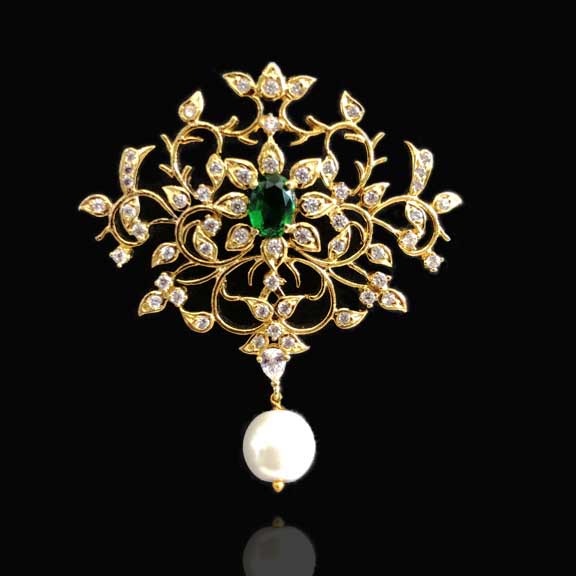 Delicate CZ Diamond Mangtikka Design - Sneha Rateria Store