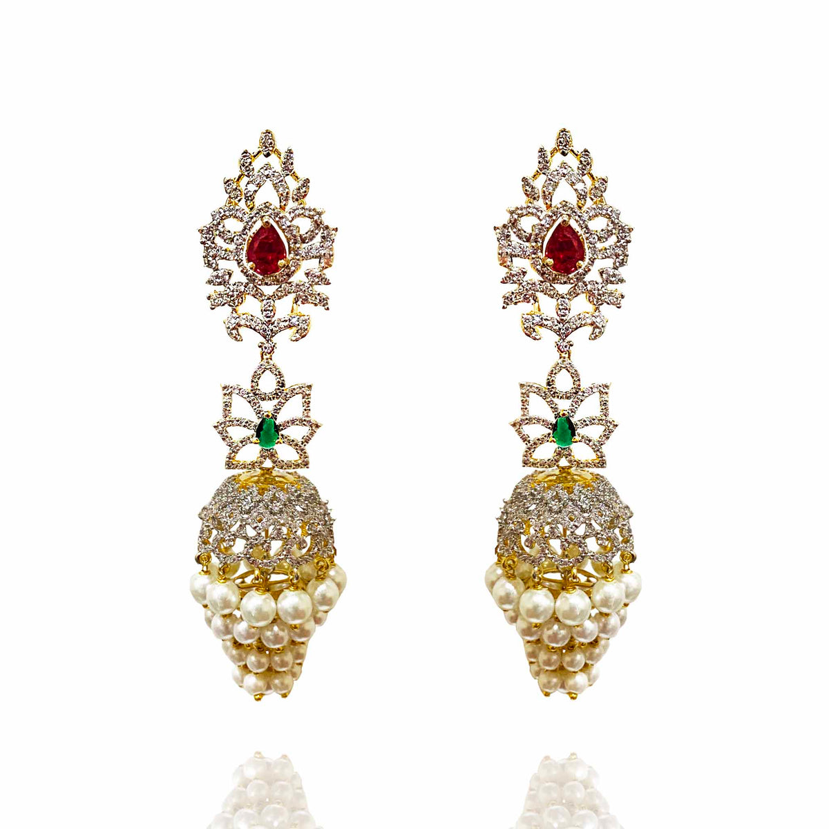 pearl jhumkas