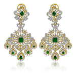 Earrings sparkle with diamond look