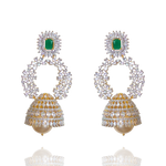 Green Stone Jhumka