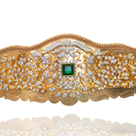 gold vaddanam with cz diamonds designs
