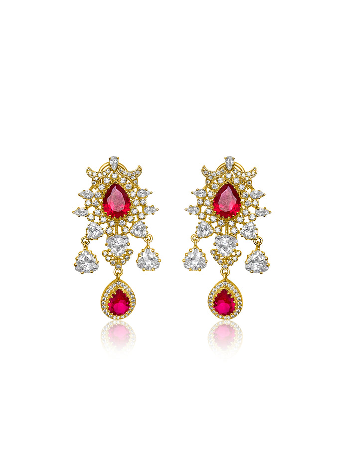 Rich Ruby Earrings