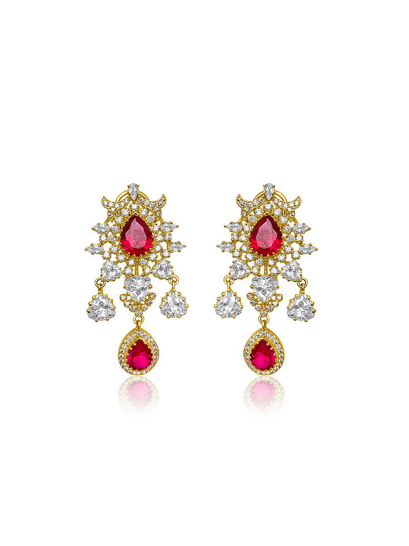 Rich Ruby Earrings