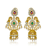 Peacock Jhumka Earrings