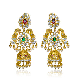 Peacock Jhumka Earrings