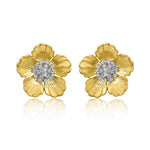 Golden Flower - Stud Earrings