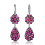 Ruby Drop Earrings - Cocktail Earrings