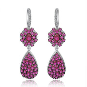 Ruby Drop Earrings - Cocktail Earrings