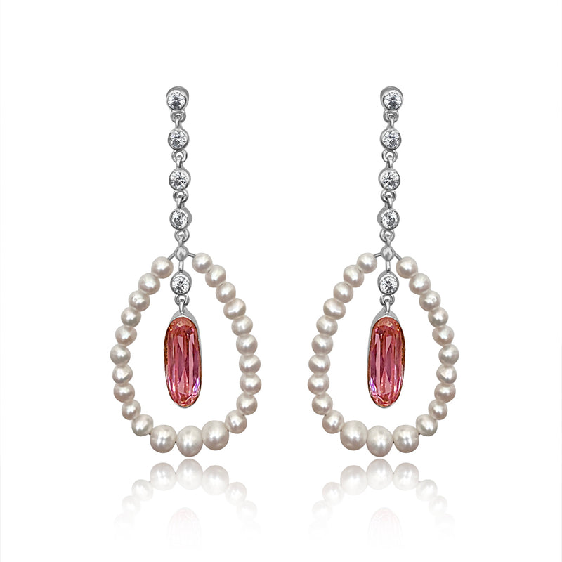 Pink Tourmaline Double Drop Earrings – LFrank