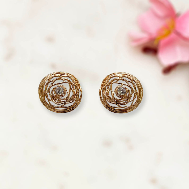 Intertwined - Rose Gold Earrings