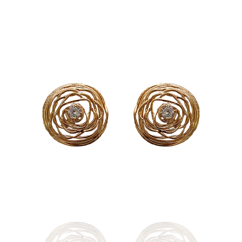Rose Gold Intertwined Earrings