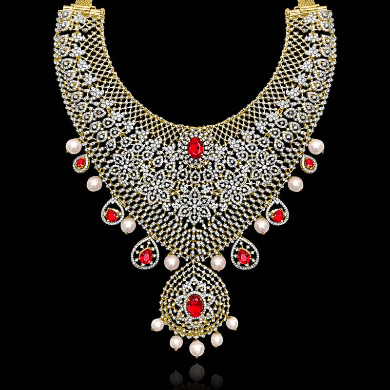 Perfect Expression of Grandness - Heavy Bridal Necklace