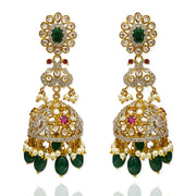 Polki Timepiece - Polki Jhumka Earrings Design