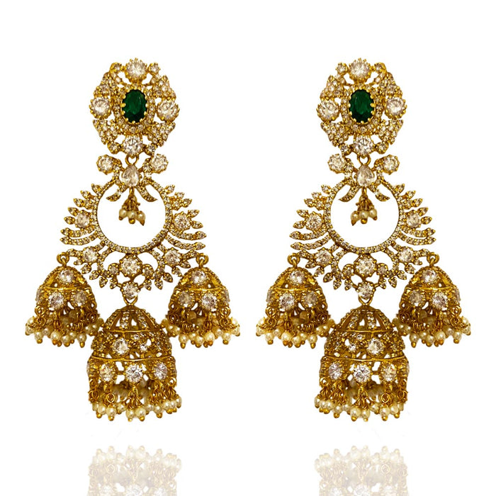 Romantic Earrings with Multiple Jhumkas 
