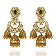 Romantic Earrings with Multiple Jhumkas 